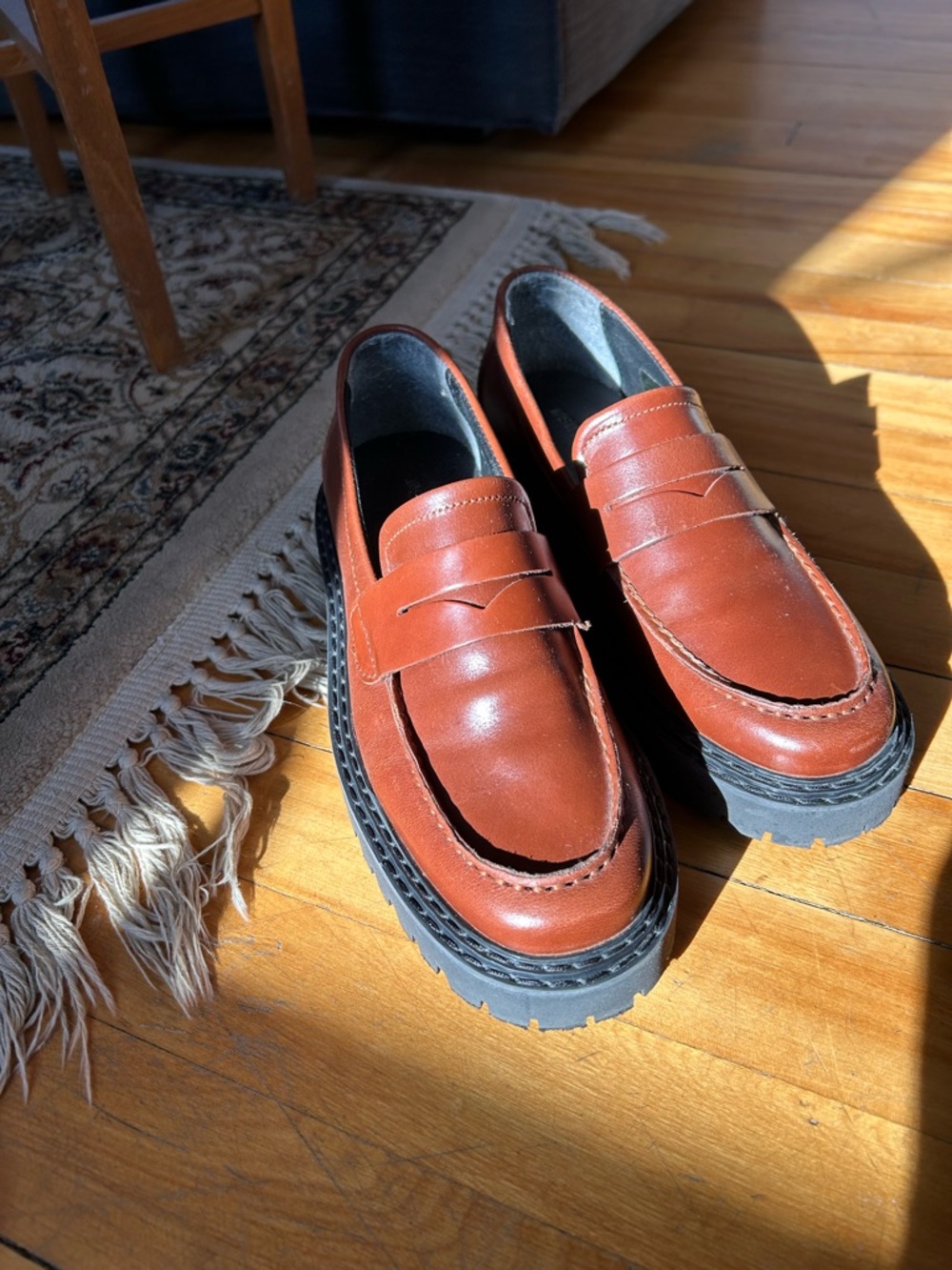 Simons Brown Leather Loafers